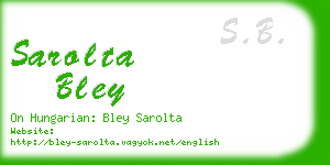 sarolta bley business card